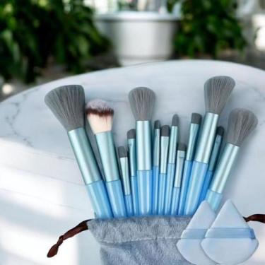 Imagem de Conjunto 13 Pincéis Maquiagem Macios Pó Sombra Base Contorno - Beuaty 