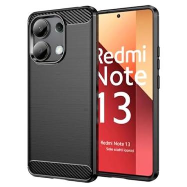Imagem de Capa Para Xiaomi Redmi Note 13 4G (Tela 6.67) Carbon Fiber Leve Fina Maleável (Preto)