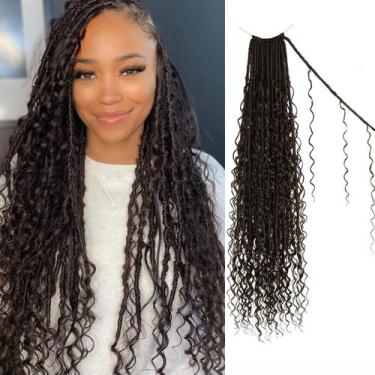 Imagem de Crochet Hair Boho Faux Locs, 24 polegadas, Goddess Locs, 8 pacotes - T