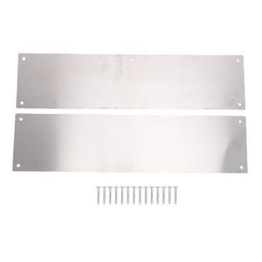 Imagem de Pssopp Placa de Aço Inoxidável do pontapé da Porta, Decoração da Porta da Placa do pontapé de 2 Pces Com Revestimento Brilhante para o Escritório do Apartamento Em Casa