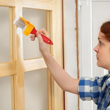 Imagem de Pincel de pintura de borda, pincel de precisão de canto com cerdas de látex, ferramenta de acabamento e pintura de parede para pintura doméstica DIY