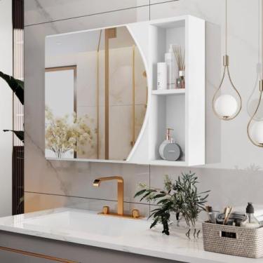 Imagem de Armário De Banheiro Com Espelho E Prateleira Carolina Mobi Shop Modern