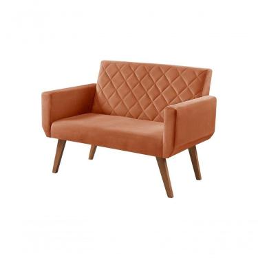 Imagem de Poltrona Namoradeira 2 Lugares Anabelle Unidecor Terracota