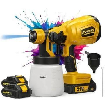 Imagem de Pistola De Pintura 2 Bateria 21v Elétrica Sem Fio Portátil bomvink pin