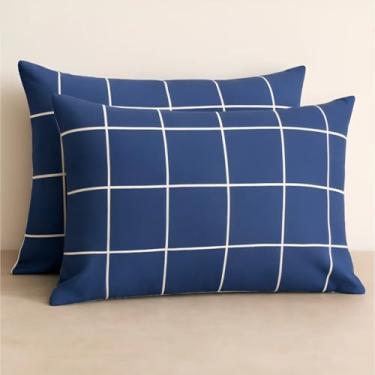 Imagem de Kit 2 Fronhas Avulsas Estampadas Para Travesseiro Malha 100% Algodão Toque Macio Com Zíper Hotel Pousada (Modelo 6, 60x50 cm)