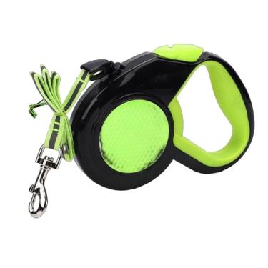 Imagem de HEEPDD Trela ​​retrátil para Cães de 16,4 Pés, Trela Leve Com Trava de Freio de Uma Mão para Cães e Gatos Pequenos e Médios de até 44,1 Libras (verde fluorescente)
