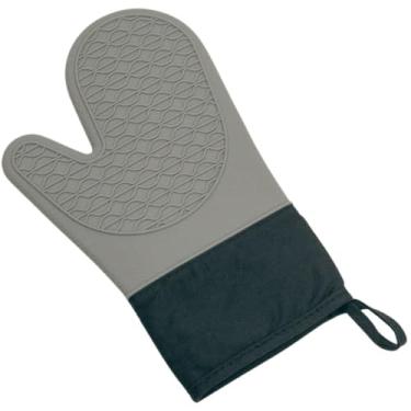 Imagem de Luva Térmica de Silicone para Cozinha e Churrasco com Manga e Forro Resistente a Altas e Baixas Temperaturas Ideal para Forno e Panela