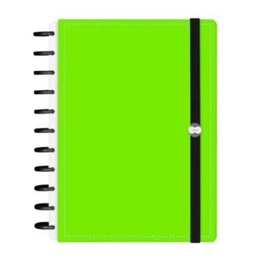 Imagem de Caderno De Disco Iscool Inteligente 140 Folhas Solid Fluor Verde G+