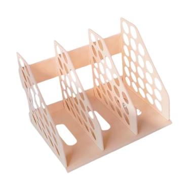 Imagem de YsXoWiui Organizador de mesa para arquivos, porta-revistas, pastas e fichários, organizador de espaço de trabalho para revistas, Rosa