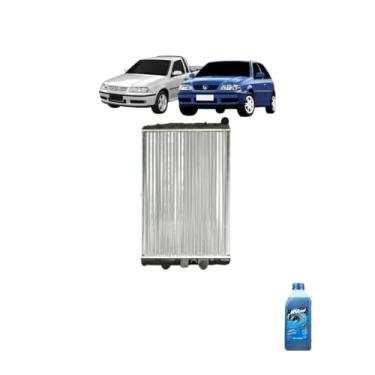 Imagem de Kit Radiador VW Gol Parati GII GIII GIV 1.0 1.6 2.0 1995 2008 + Aditivo Radiador Visconde RV Cool Azul