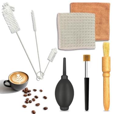 Imagem de Escova de limpeza para máquina de café - conjunto de escovas de café, escova de café, escova de café expresso, escova de moedor de café
