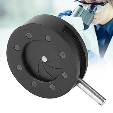 Imagem de Diafragma de microscópio com 5 aberturas ajustáveis com material metálico 14 lâminas para adaptador óptico de lentes (SK8)