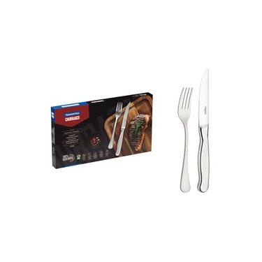Imagem de Jogo para Churrasco Tramontina Zurique em Aço Inox Facas Jumbo 12 Peças