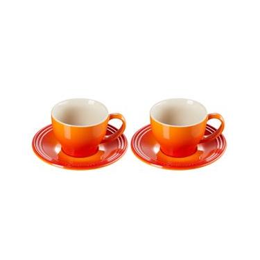 Imagem de Conjunto De Canecas Com Pires Laranja 2 Peças 200Ml - Le Creuset