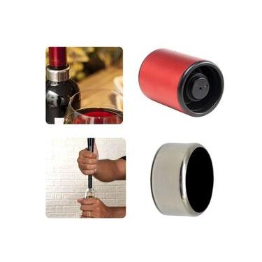 Imagem de Kit Vinho Tampa à Vácuo Saca-Rolhas e Anel Corta Gotas Prana