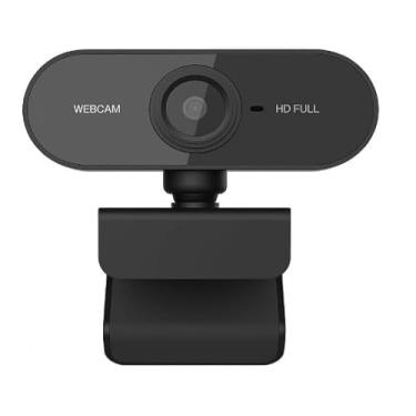 Imagem de Webcam HD Full, Preta, para Videoconferência e Streaming