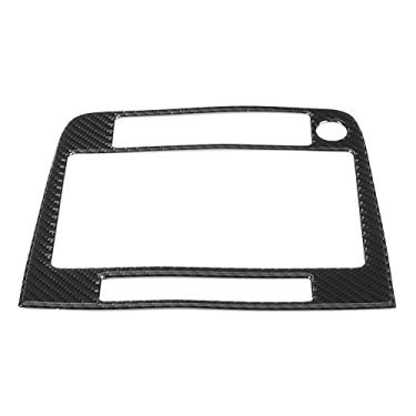 Imagem de aqxreight Acabamento da Tampa do Painel de Navegação GPS de Fibra de Carbono para Condução à Esquerda, Adequado para 2011-2015, Fixação Em Carro Fácil, Carro para Instalação Projetada,