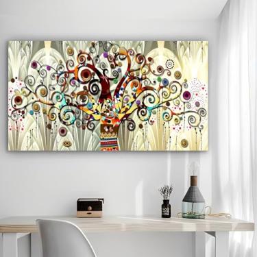 Imagem de Arte de parede em tela rústica com estampa de árvore - Pôster sem moldura de 30 x 61 cm - Decoração de casa e escritório para sala de estar, quarto, cozinha e café