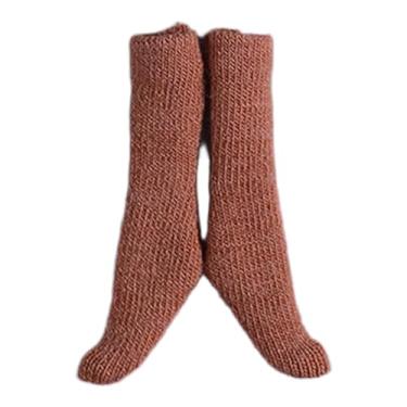 Imagem de Fenteer Meias em escala 1/12 para bonecas, acessório para fantasias, meias cano alto casuais, até a panturrilha para figuras masculinas de 15 cm, Laranja