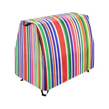 Imagem de Qilmy Multicolor Stripe Kids Water Table Cover, Duty Waterproof Patio Table Covers for Outdoor Toddler Splash Tables, UV Resistant & Dustproof Play Table Protector, Cover Only