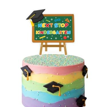 Imagem de Jollyboom Pre-K Graduation Decorations, Next Stop Kindergarten Cake Topper for Class of 2026 Congrats Grad Pre-Kindergarten Preschool Graduation Decorations
