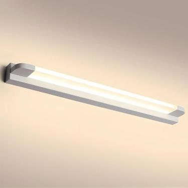 Imagem de Luminária de parede LED para banheiro, branca, com espelho frontal, IP44, para exibição de fotos, arandela para iluminação de espelhos, ideal para hotéis e restaurantes. Luminária de leitura