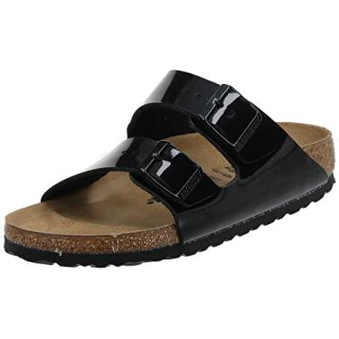 Imagem de Birkenstock Palmilha feminina Arizona macia, preto Birko-Flor, 44 Regular EU, Birko-flor preta, 13-13.5 Women/11-11.5 Men