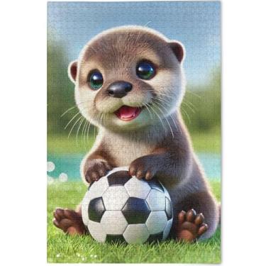 Imagem de Quebra-cabeças de animais fofos, 1000 peças, pintura de belas artes, brinquedo exclusivo e divertido, adulto, jogo de quebra-cabeça personalizado, presentes tecnológicos, 75 x 50 cm