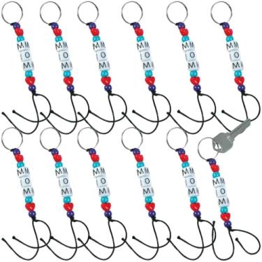 Imagem de Kit de artesanato para chaveiro com contas de mãe – Faz 12 – Presentes de artesanato para o Dia das Mães para crianças