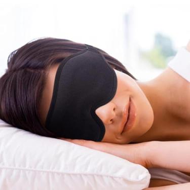 Imagem de 1 máscara de dormir com bloqueio de luz 3D com bloqueio de luz, unissex, adequada para viagens e cochilos