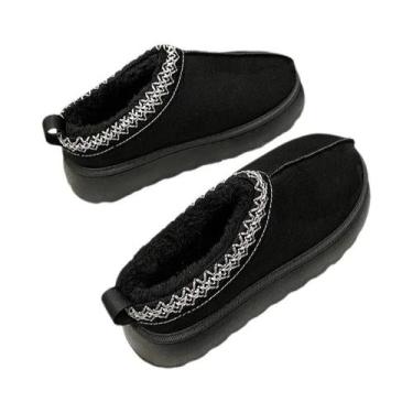 Imagem de Chinelos De Inverno Femininos Com Interior De Pelúcia, Solado Antiderr