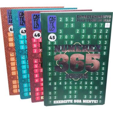 Imagem de Livro de Passatempos com Números 365 Jogos Numerex Memória Lógica Cogn