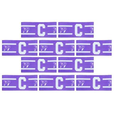 Imagem de Kit 10 Braçadeira Faixa Capitão 77 Impressão Digital Fechamento tiras 