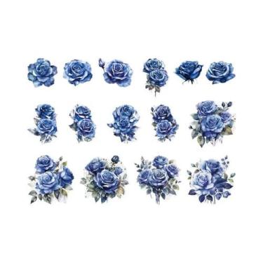 Imagem de Adesivos Vintage De Flores De Rosa (30 Peças) Para Diário, Álbum, Scra