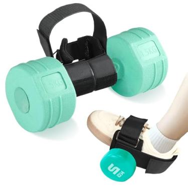 Imagem de Yolev Tiras de tornozelo ajustáveis para halteres para levantamento de peso Tibialis Trainer alça de pé para kettlebell ferramenta de conversação de isquiotibiais extensões de perna