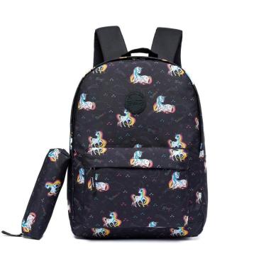Imagem de Kit Mochila Spector + Estojo Escolar Casual Estojo Resistente 17 Litros-Feminino