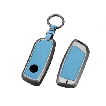 Imagem de Capa anti-riscos de liga de zinco para chave de carro, compatível com BMW X1 U11 / 7 Series G70 I7 X7 G07 LCI IX I20 G09 XM U06 G81 M3 2023(Ring buckle-blue)
