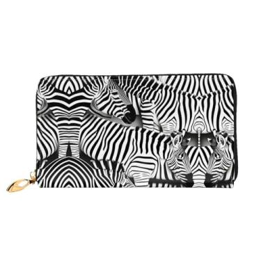 Imagem de XLLingL Carteiras de cartão de crédito impressas, bolsas longas de couro femininas, carteiras com zíper, carteira de viagem simples