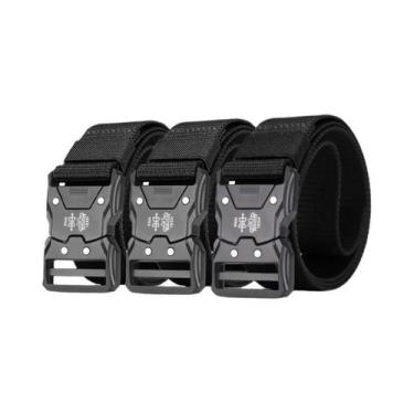 Imagem de Cinto Elegante Preto plus Size Para Mulheres, 3 Peças, Fivela De Liber