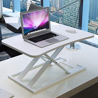 Imagem de ZXLPHA Mesa de computador levantável em pé dobrável para laptop, mesa de trabalho, levantável, móvel, para escritório