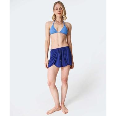 Imagem de Short Saída De Praia Feminino Amarração Marisa Azul-81020, Azul, M