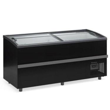 Imagem de Balcao Refrigerado Expositor Ilha Dupla Açao Led Gism-190 Preto Bivolt