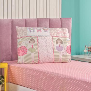 Imagem de Jogo de Cama Lençol Carrosel Solteiro 02 Peças Infantil Estampado Divertido - Bailarina