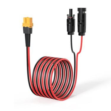 Imagem de ELFCULB Cabo de extensão XT60 10AWG 10AWG 10 FT XT60 2 10 25 35 50 75 100FT XT60 cabo de extensão para conector XT60 para estação de energia portátil (35 pés)