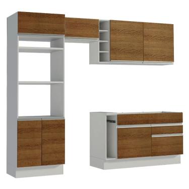 Imagem de Cozinha Jade com Armário e Balcão sem Tampo e Pia Madesa