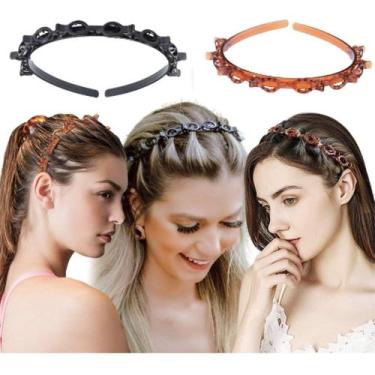 Imagem de KIT 2 UN Tiara com Presilha p/ penteados de cabelo fashion moda TIK TO