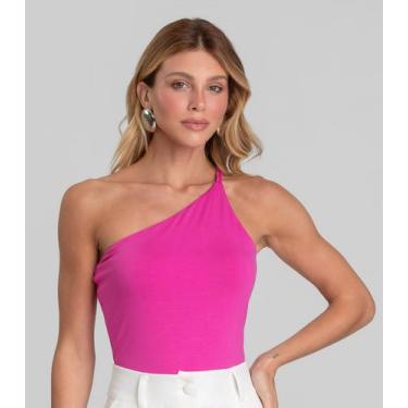 Imagem de Body Feminino Alça Trançada Dianna Rosa, M, Rosa