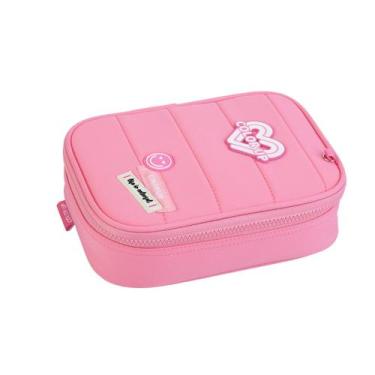 Imagem de Estojo Box Color Up Escolar Juvenil Meninas 31 Elásticos Cor:Rosa - Se