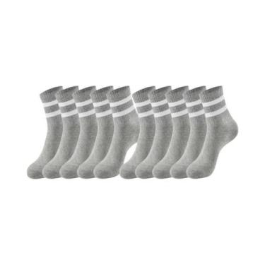 Imagem de Meias Esportivas Femininas De Comprimento Médio Respiráveis Pretas E B