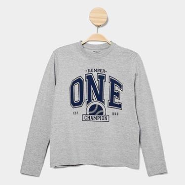 Imagem de Camiseta Infantil Manga Longa Hering Casual Menino-Masculino